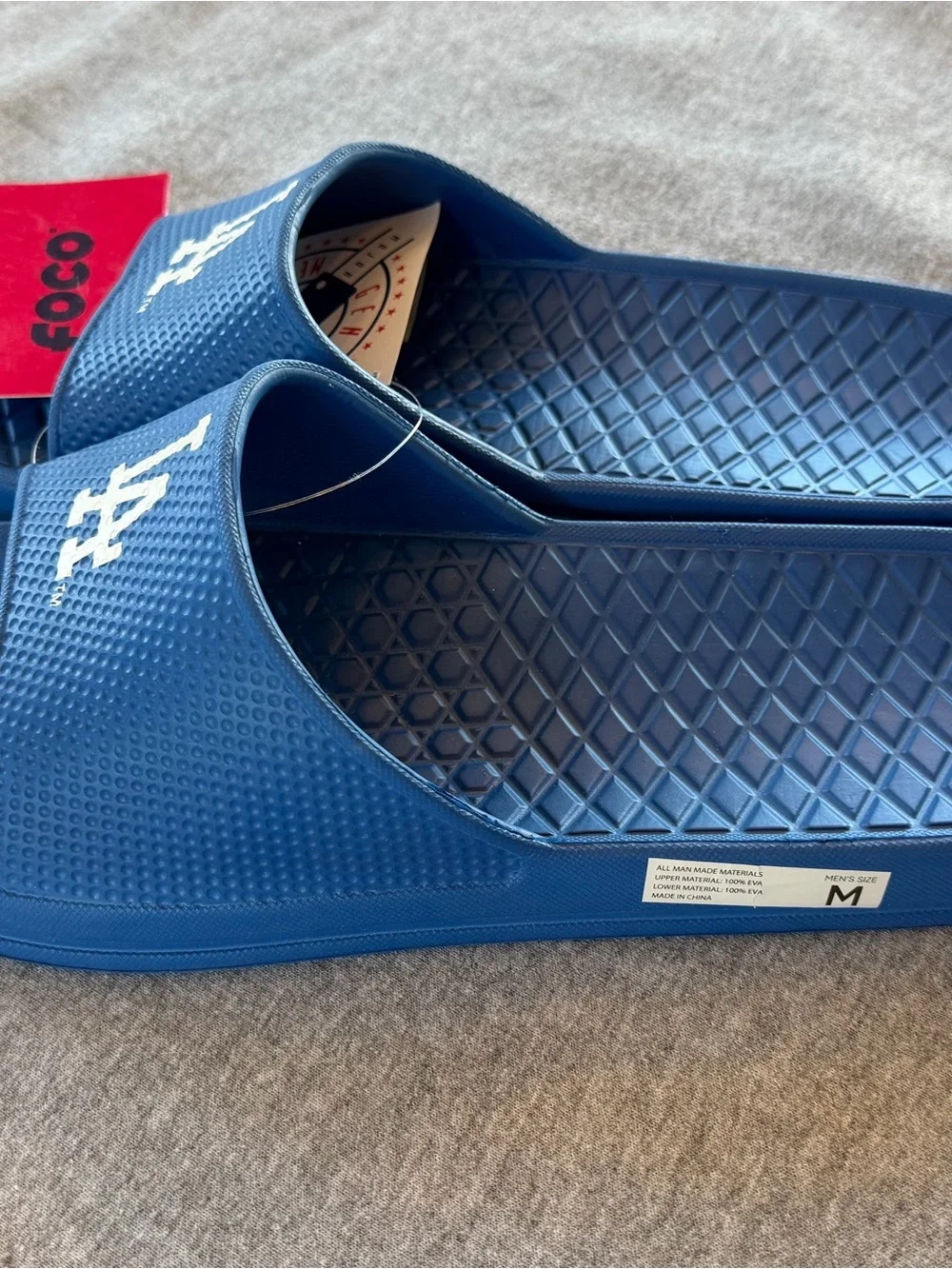 Los Angeles Dodgers Blue Slide Sandals (LA Logo)